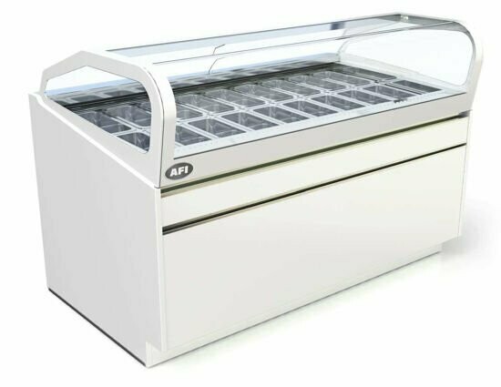 Moduleerbare roomijsvitrine 125 cm