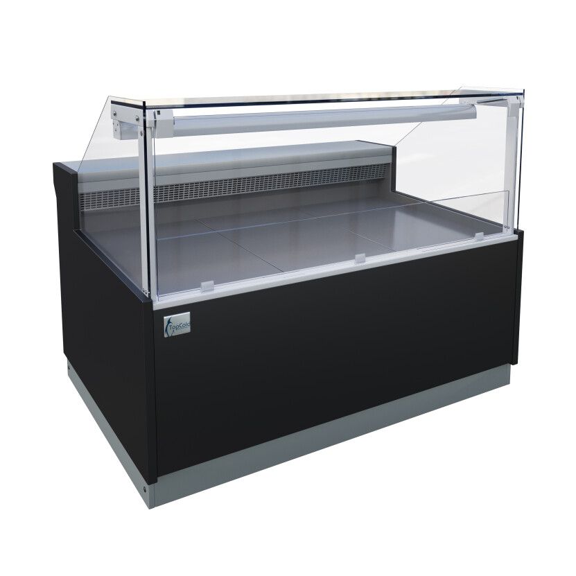 Geventileerde zwarte koeltoonbank 1622 x 1114 x 1210