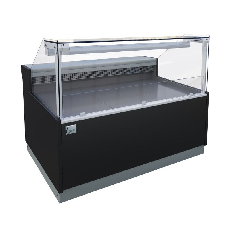 Geventileerde zwarte koeltoonbank 1622 x 1114 x 1210