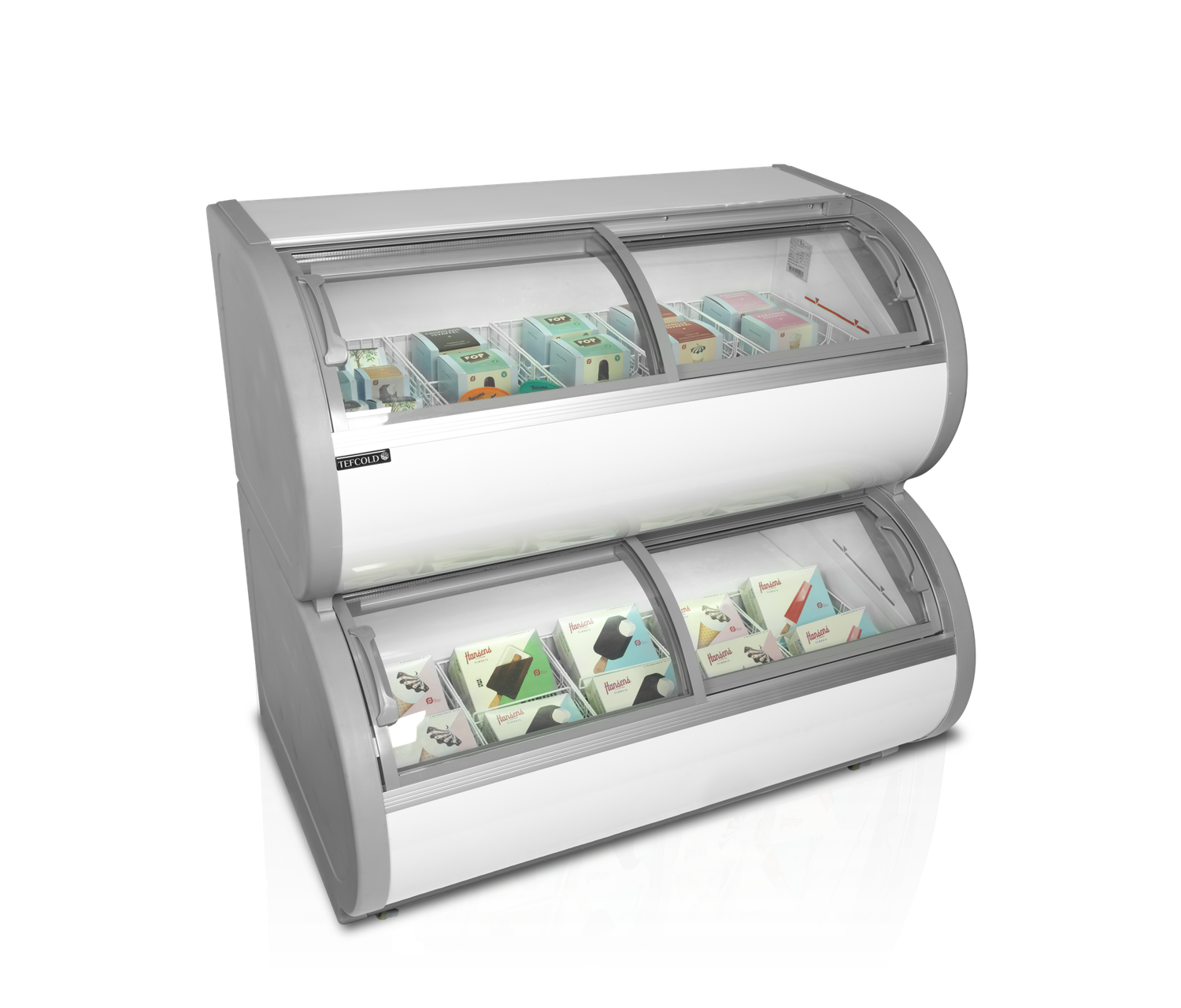 Displayvriezer met twee niveaus 1210 x 790 x 1213