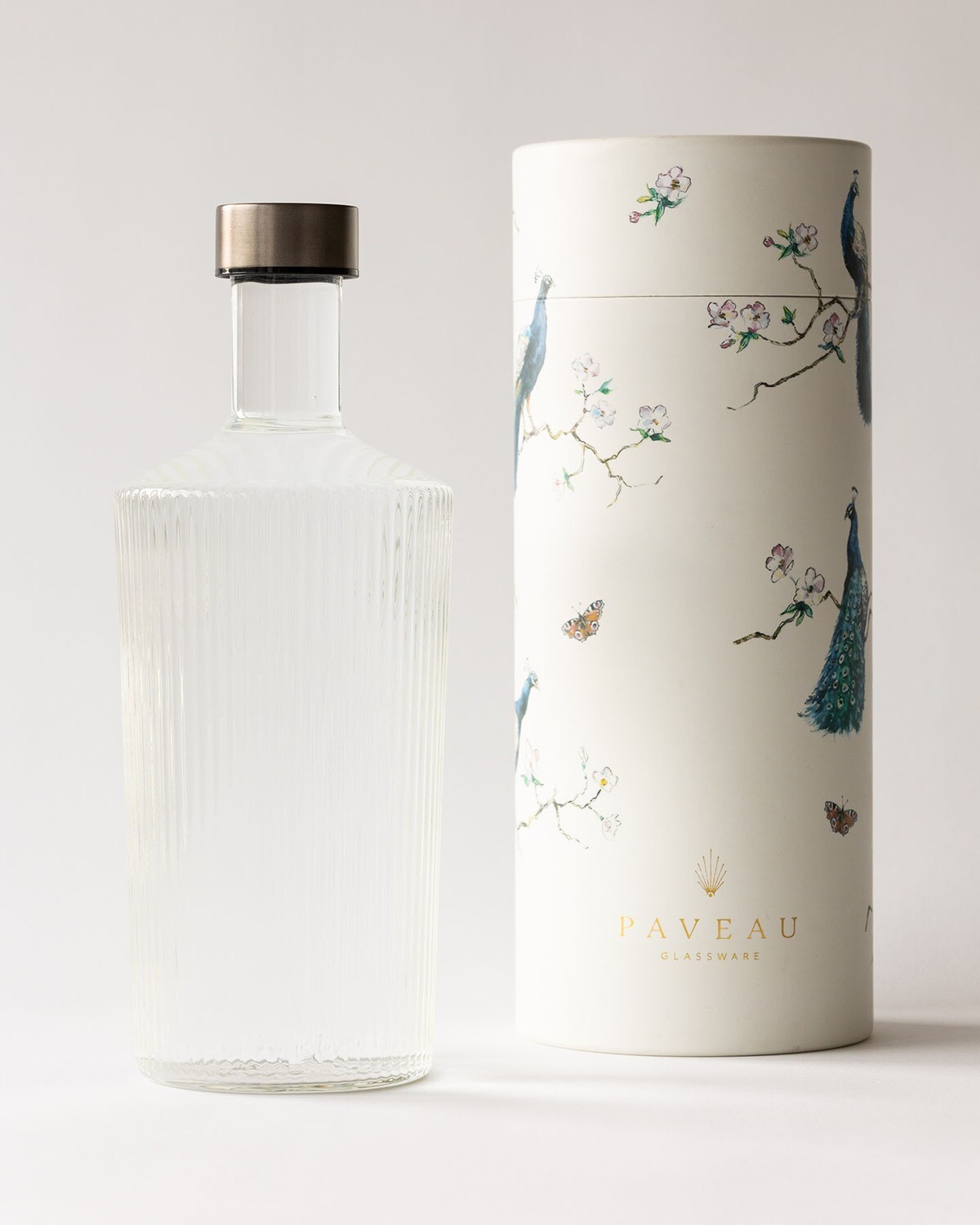 Paveau fles met draaidop, kleur: White Haven (doorzichtig)