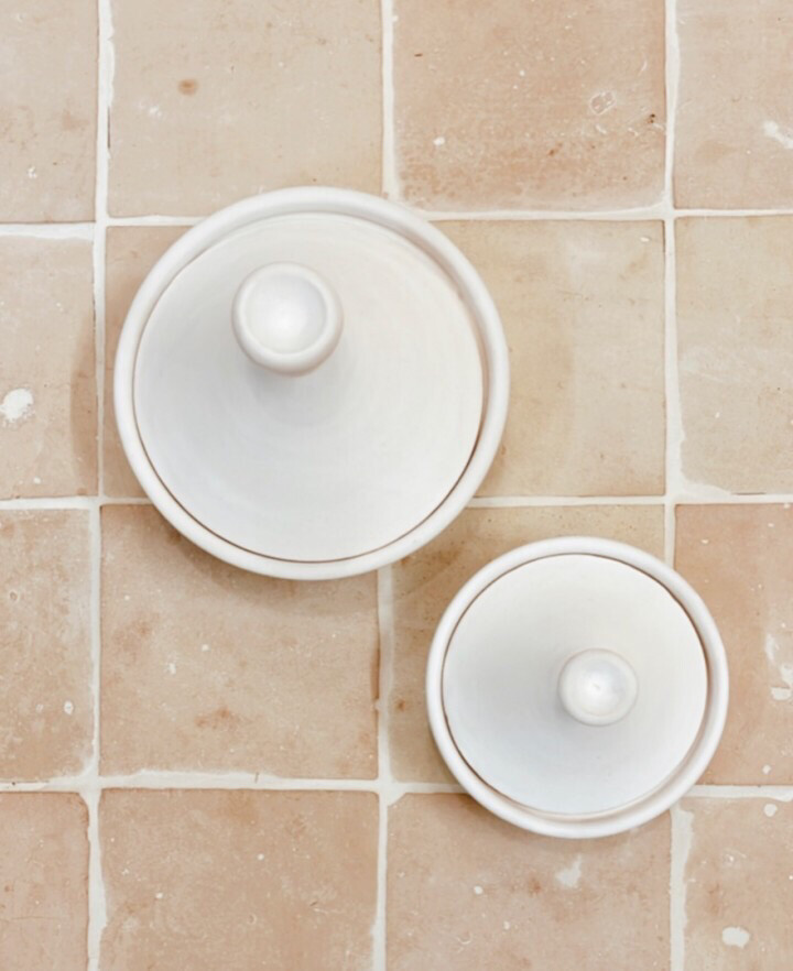 Mini Tajine Wit Of Beige, Soorten: Wit 10cm
