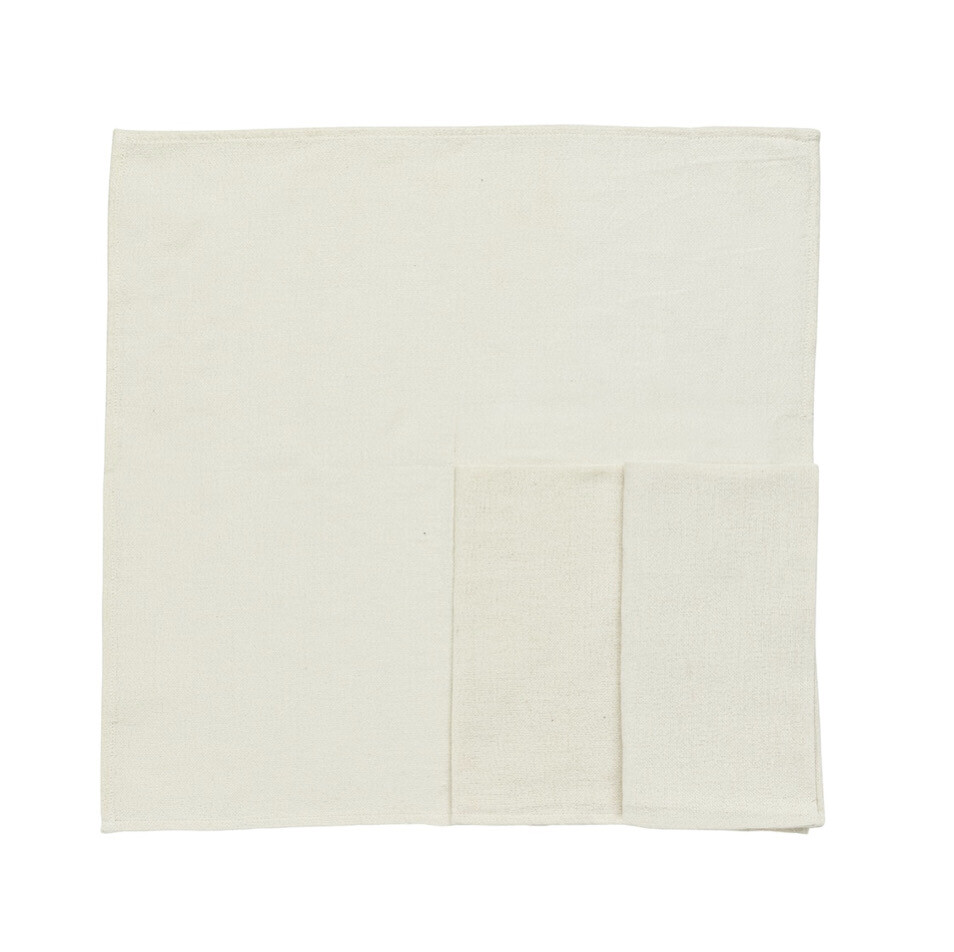 Servetten Recycled (set van 4), Kleur: Ecru