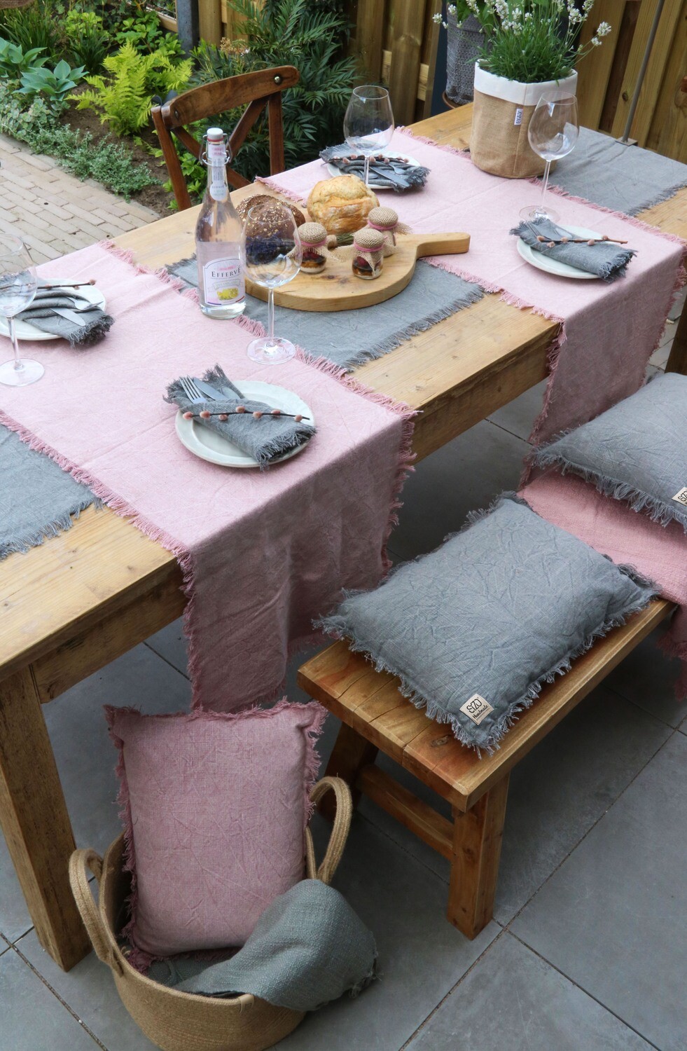 Tafelloper Stonewashed 40x250cm
