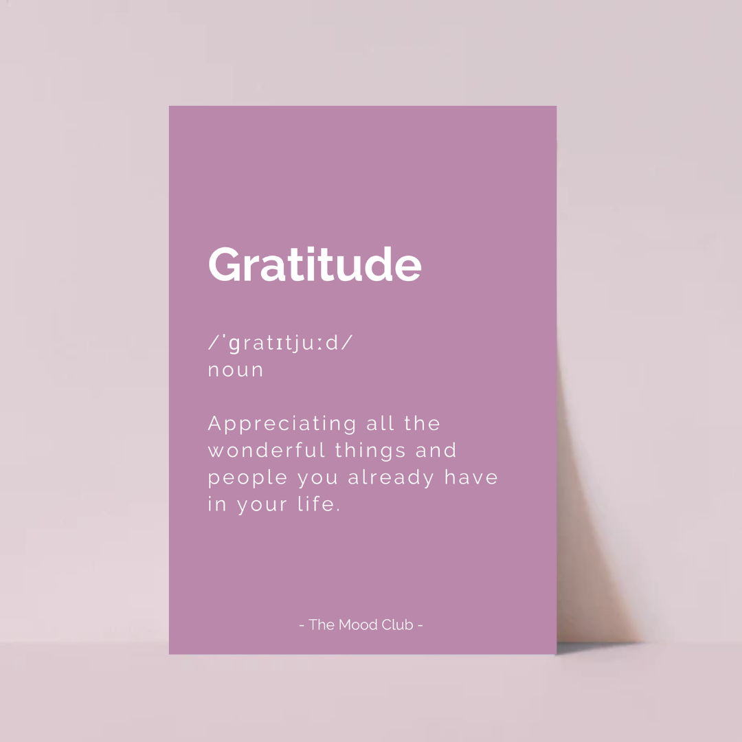 Poster A3 - Positive Definitions, Definitie: Gratitude