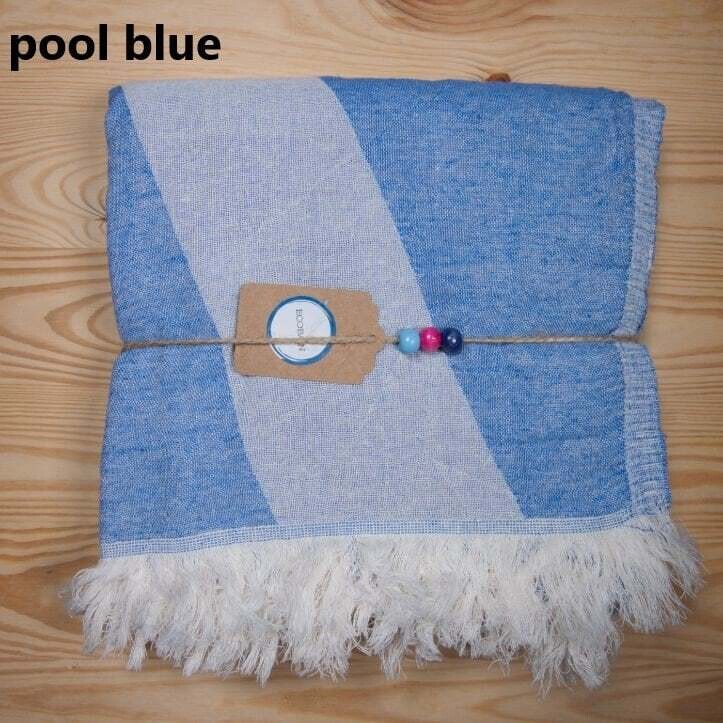 Hamamdoek 2-laags, kleur: Pool Blue