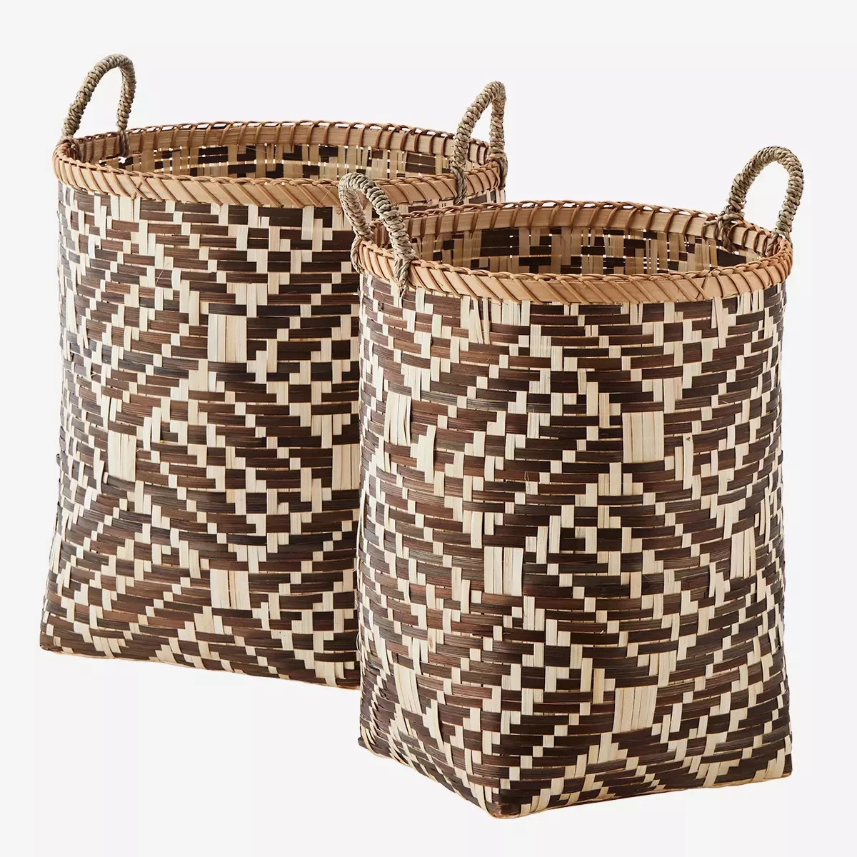 Bamboo mand bruin - 2 maten