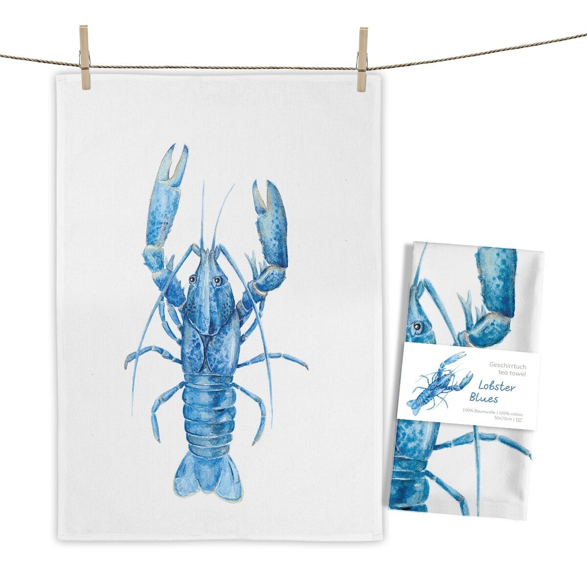 Bedrukte Theedoek, Soort: Lobster