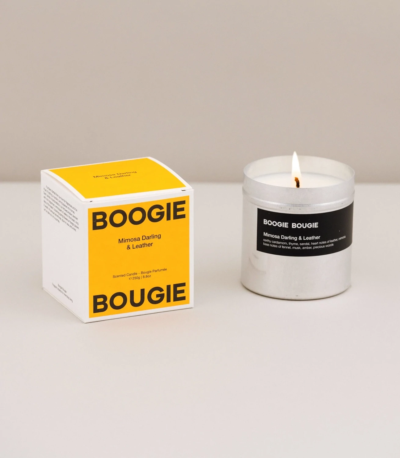 Boogie Bougie Geurkaars Mimosa Darling &amp; Leather