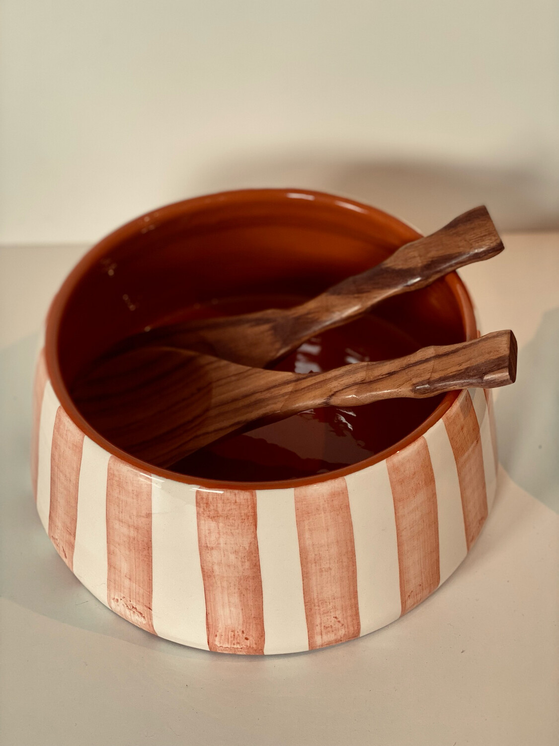 Bowl bold stripe Terracotta - Ø20cm