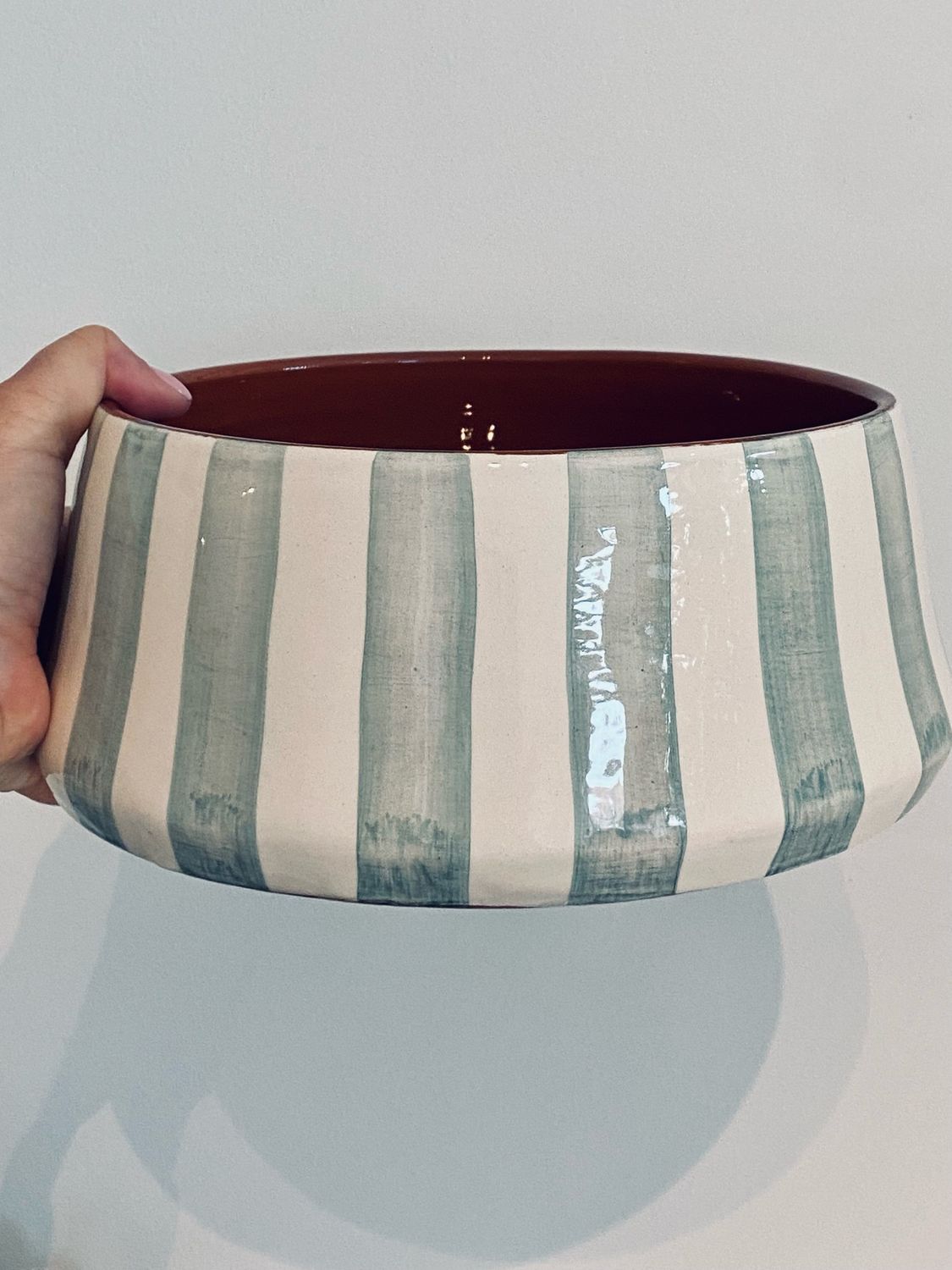 Bowl bold stripe Sage Green