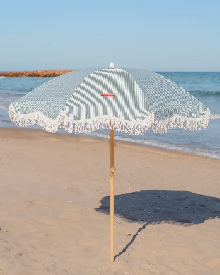 Gestreeptje strandparasol Capri