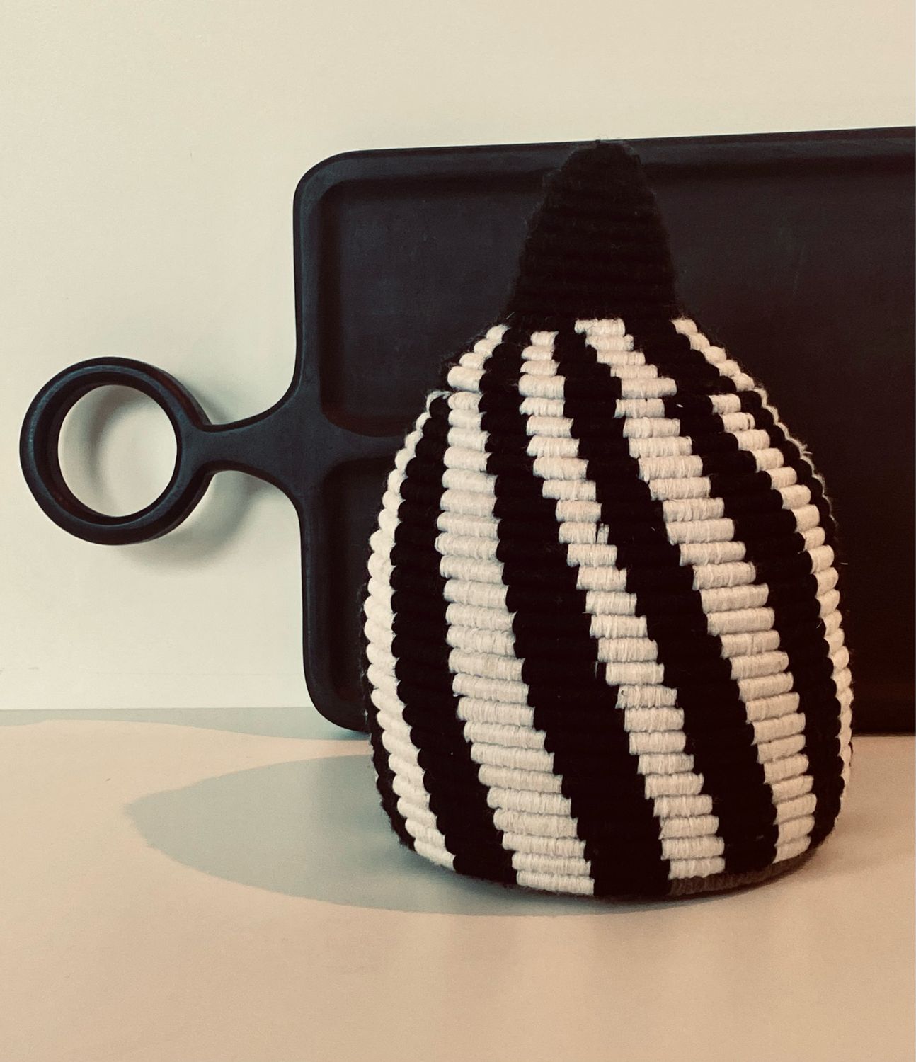 Berber Mandje Wit/Zwart