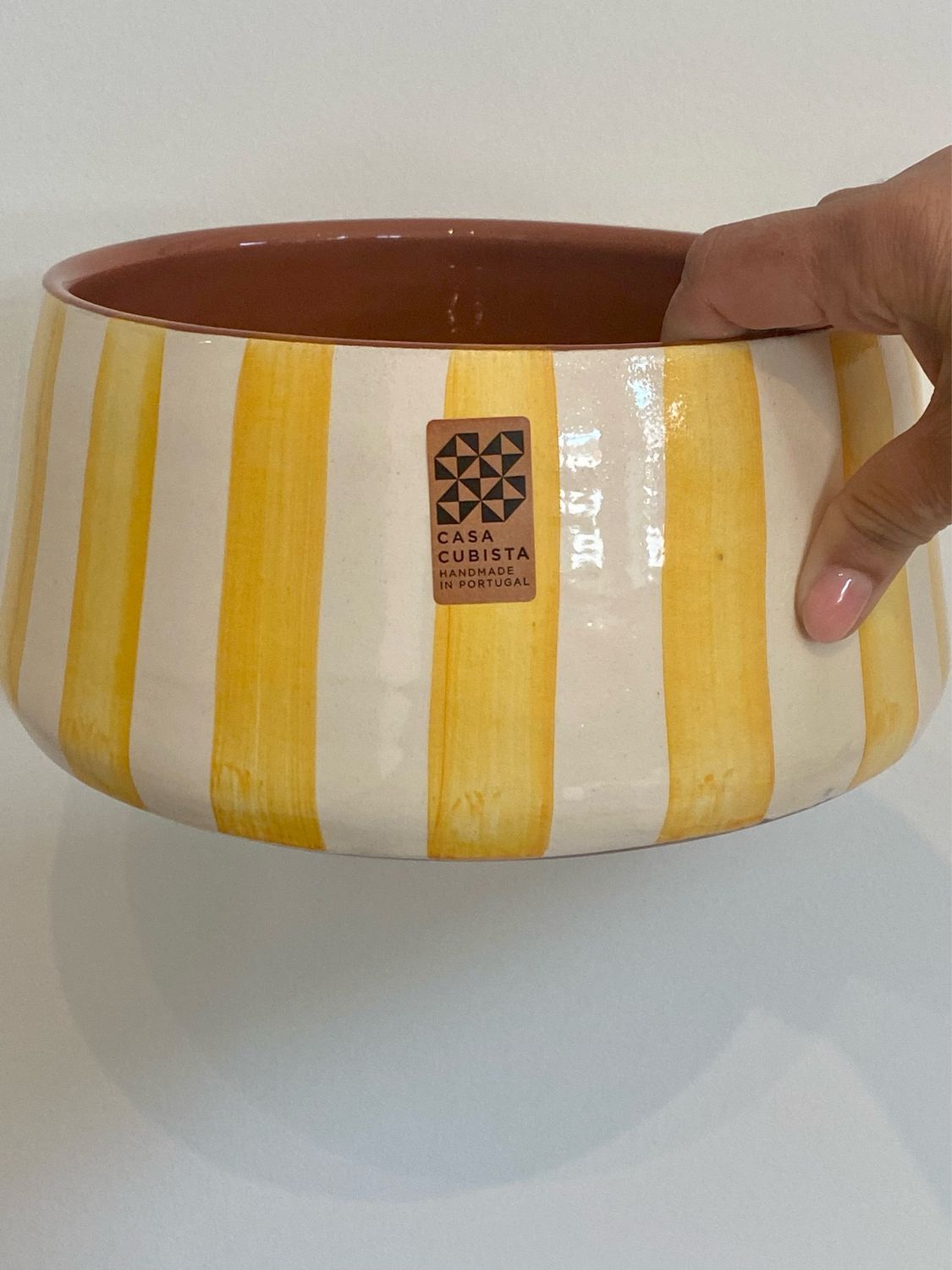 Bowl bold stripe Yellow