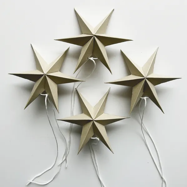 kersthanger paper star set/2