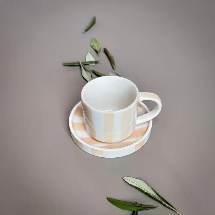 Espresso kopjes Boho beige set/2