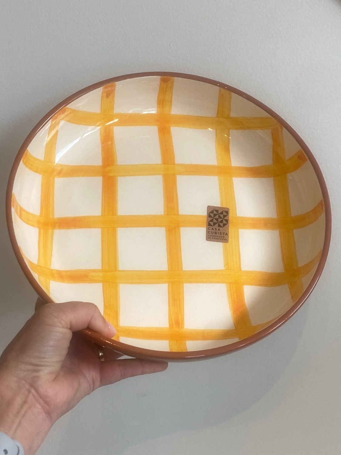 Bowl Grid Yellow - Ø28cm