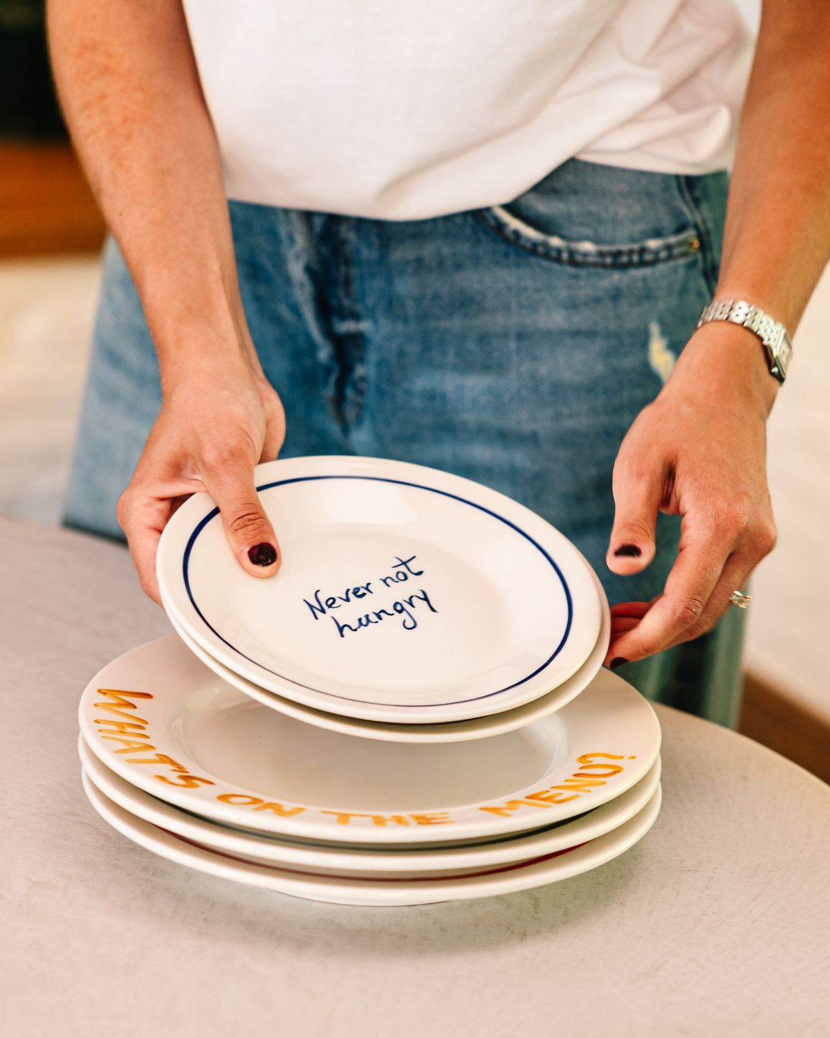 Bord Never not hungry - 22cm