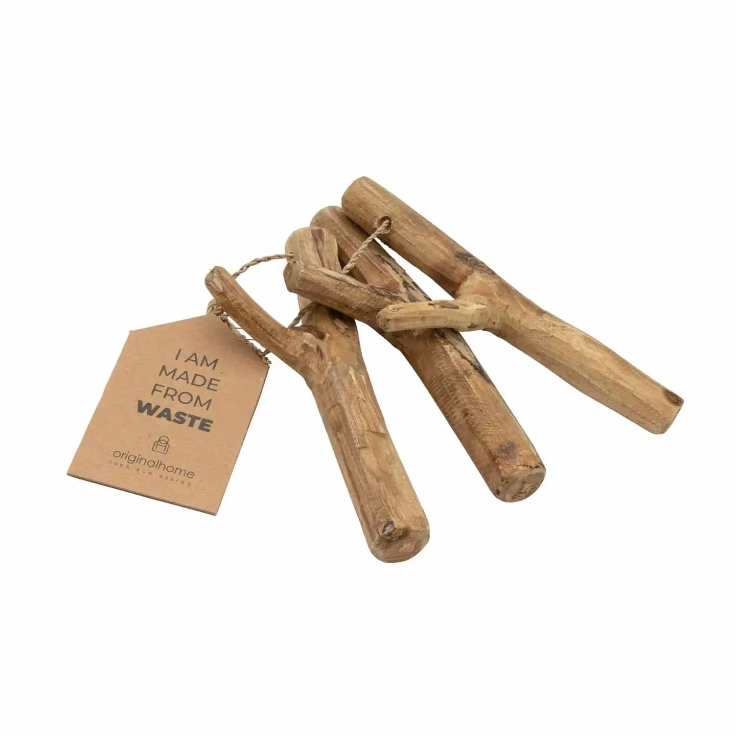 Houten handdoekhangers (set van 3)