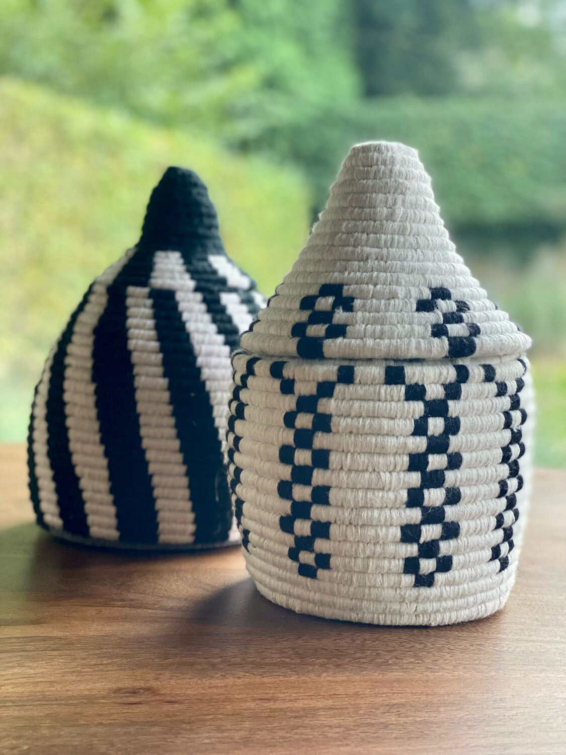 Berber Mandje Wit/Zwart