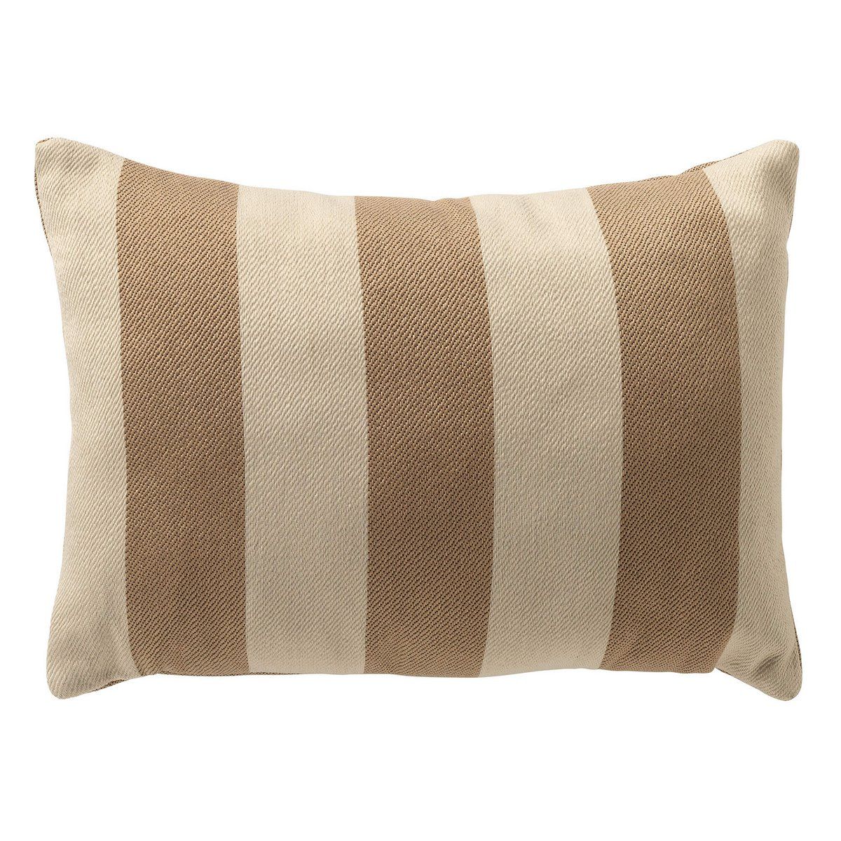 Outdoor kussen beige gestreept