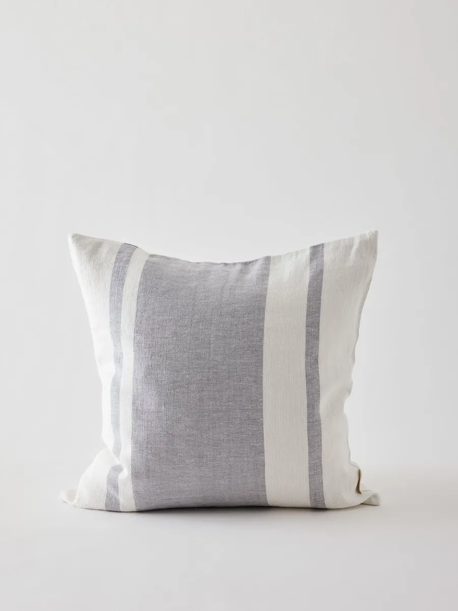 Kussenhoes blauw gestreept