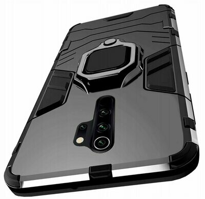 Panzer Cover für Xiaomi Redmi 9 Schutz Hülle Magnet Case Holder Ring