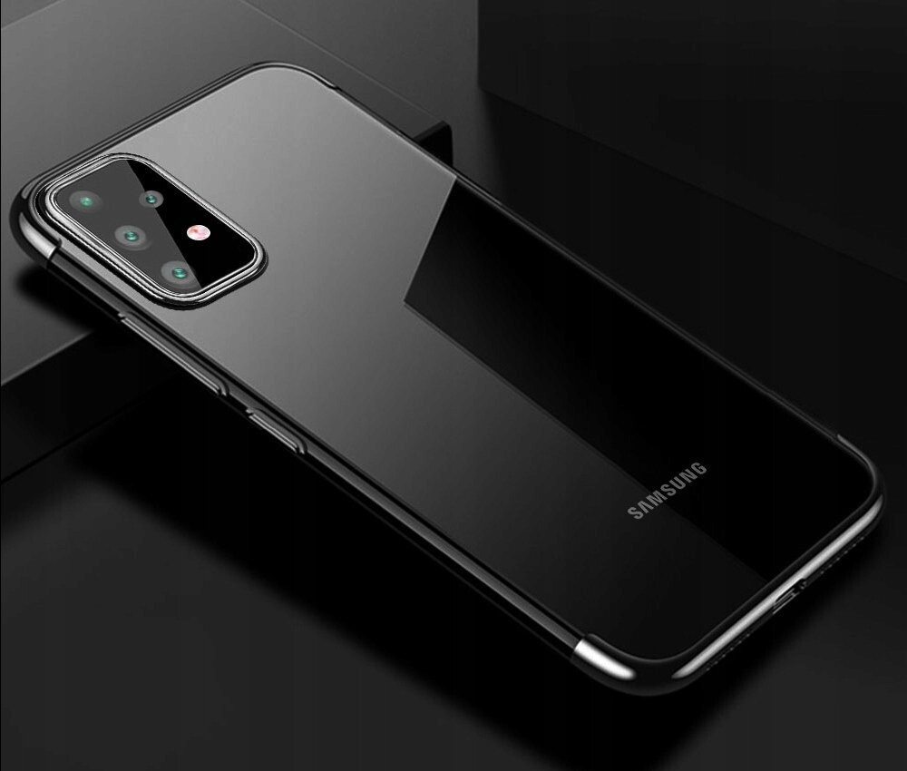 Samsung A32 5G Silikon Hülle Glanz Rand Handy Cover Schutz Case Clear