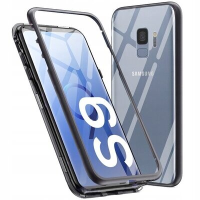Samsung S9 Dual Glass Magnetic Case Handy Hülle 360 Bumper Schutz