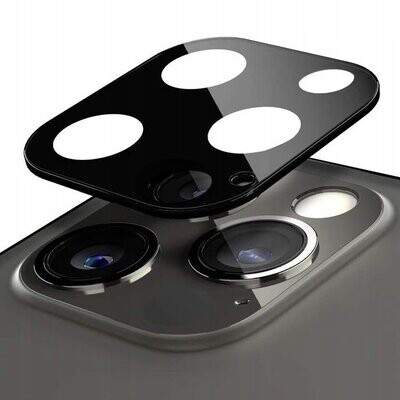 iPhone 12 PRO (6,1“) Kamera Schutz Glas + Aluminium Rahmen Handykamera Linsen Schutzfolie