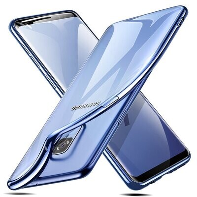 Silikon Hülle für Samsung S9+ Handy Cover Schutz Case Clear