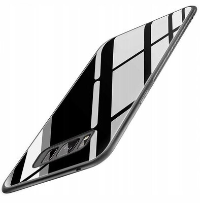 Samsung S8+ Silikon Glas Hülle Back Cover Schutz Case
