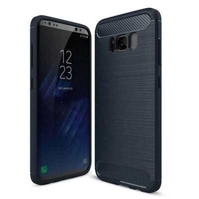 Samsung S8+ Carbon Hülle Schutz Case Silikon Cover