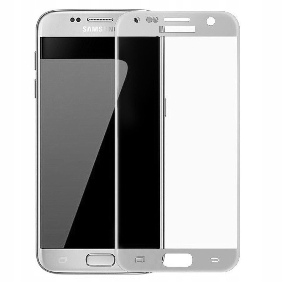 Full Glue Schutzglas für Samsung S7 Panzerfolie Curved Displayschutz 5D, Farbe: Weiß