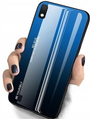 Samsung A10 Silikon Glas Hülle Back Cover Schutz Case