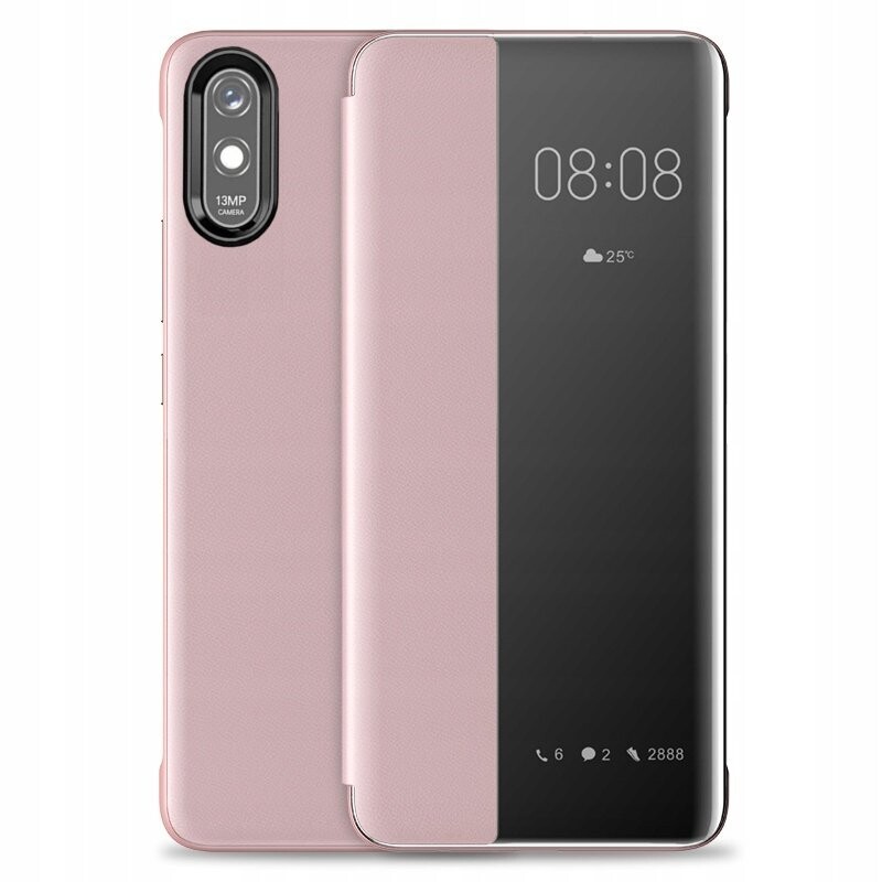 Xiaomi Redmi 9i Smart View Handyhülle Klapp Schutz Tasche, Farbe: Roségold