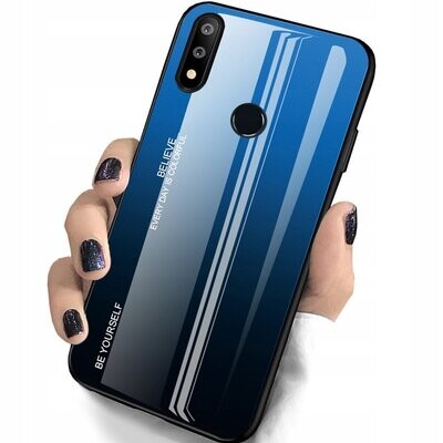 Xiaomi Redmi 7 Silikon Glas Hülle Back Cover Schutz Case