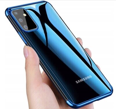 Silikon Hülle passend für Samsung M23 4G / 5G Glanz Rand Handy Cover Schutz Case Clear