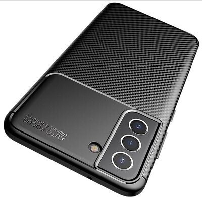 Carbon Case Schutz Cover Samsung S21 FE / 5G Back Hülle