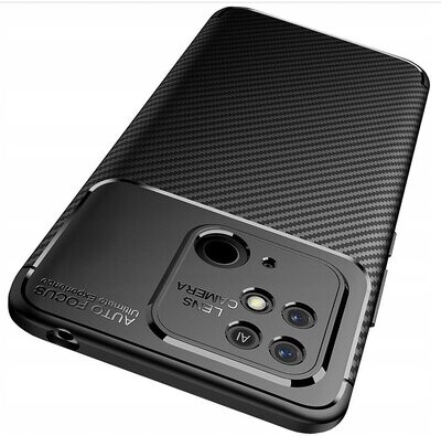 Carbon Case Silikon Schutz Cover Xiaomi Redmi 10C Back Hülle
