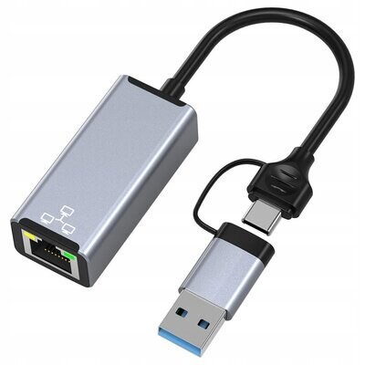 LAN Netzwerkadapter Gigabit usb-a usb-c (RJ-45) 1000 Mbps USB Ethernet Adapter