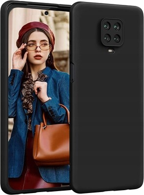 Silikon Hülle mit Kameraschutz passend für Xiaomi Redmi Note 9s Handy Back Cover Schutz Case Flexibel