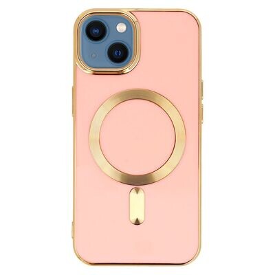 Handy Case für iPhone 13 (6,1“) Bumper Cover Schutzhülle MagSafe Kompatibel Lachsfarbe