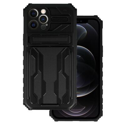 Outdoor Case für iPhone 12 Pro Max Combo Kickstand Handy Hülle Panzer Cover Schwarz