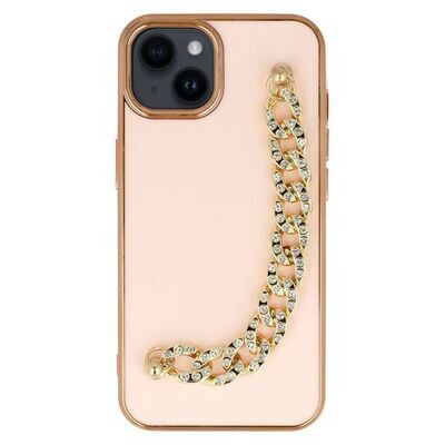 Luxus Cover Case für iPhone 14 (6,1") Schutzhülle Muster 4 Hellrosa