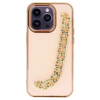 Luxus Cover Case für iPhone 14 Pro (6,1") Schutzhülle Muster 4 Hellrosa