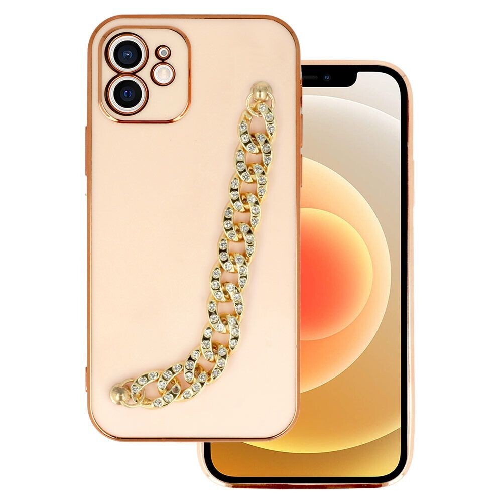Luxus Cover Case für iPhone 12 (6,1") Schutzhülle Muster 4 Hellrosa