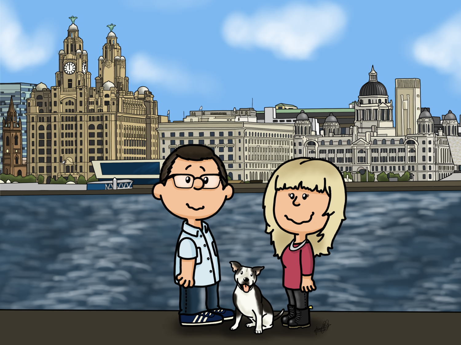 &#39;Peanuts Style&#39; Family Portrait