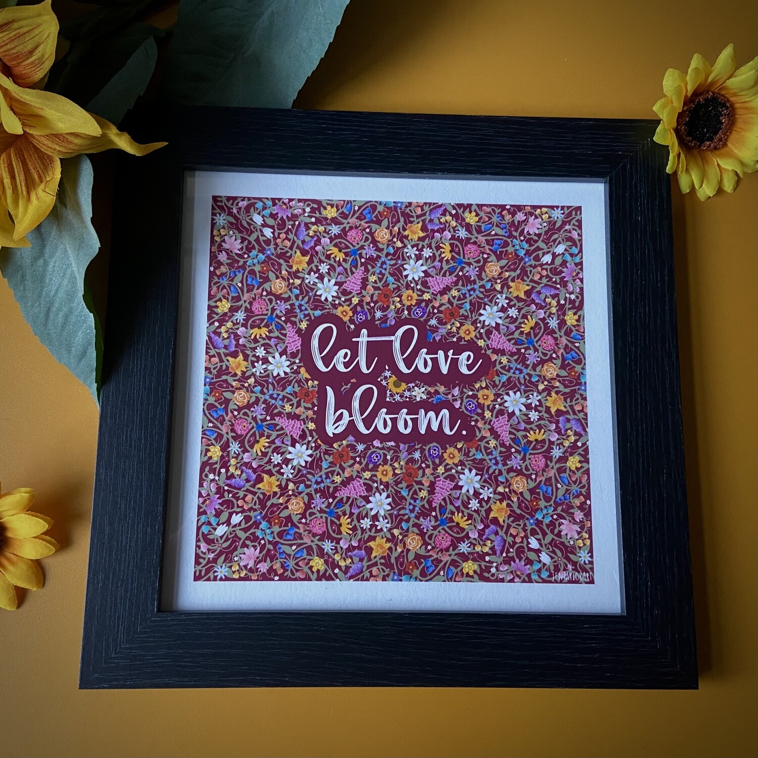 ‘Let love bloom’ print