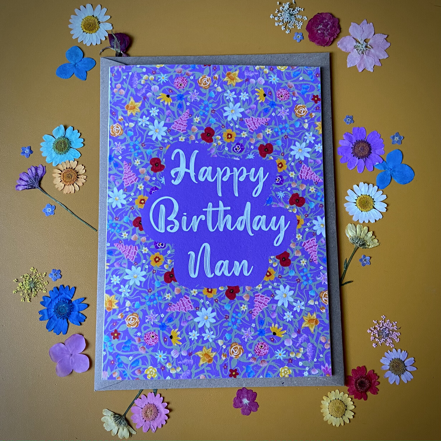 &#39;Happy Birthday Nan&#39; Card